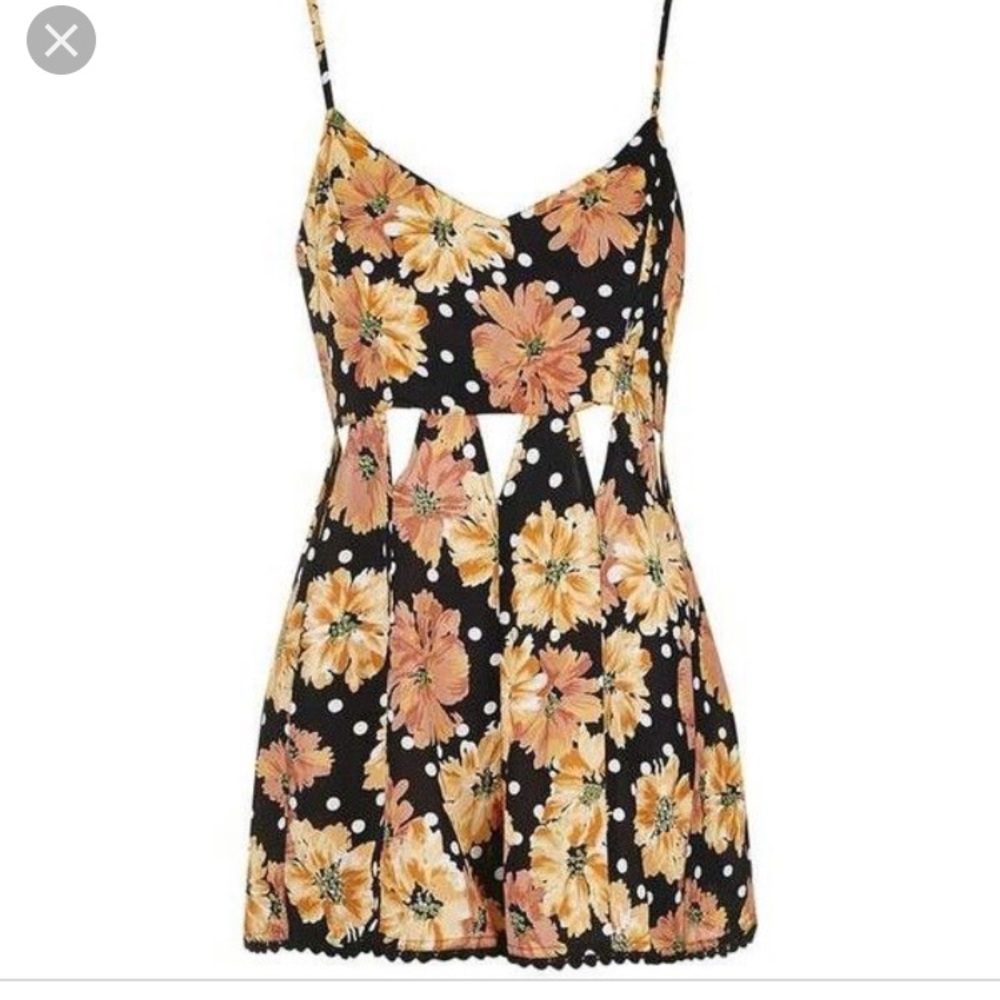 Topshop Cutout Daisy Romper